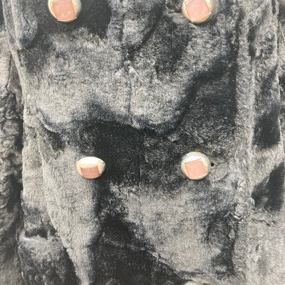 Vintage faux fur double breasted coat - Picture 3 of 5
